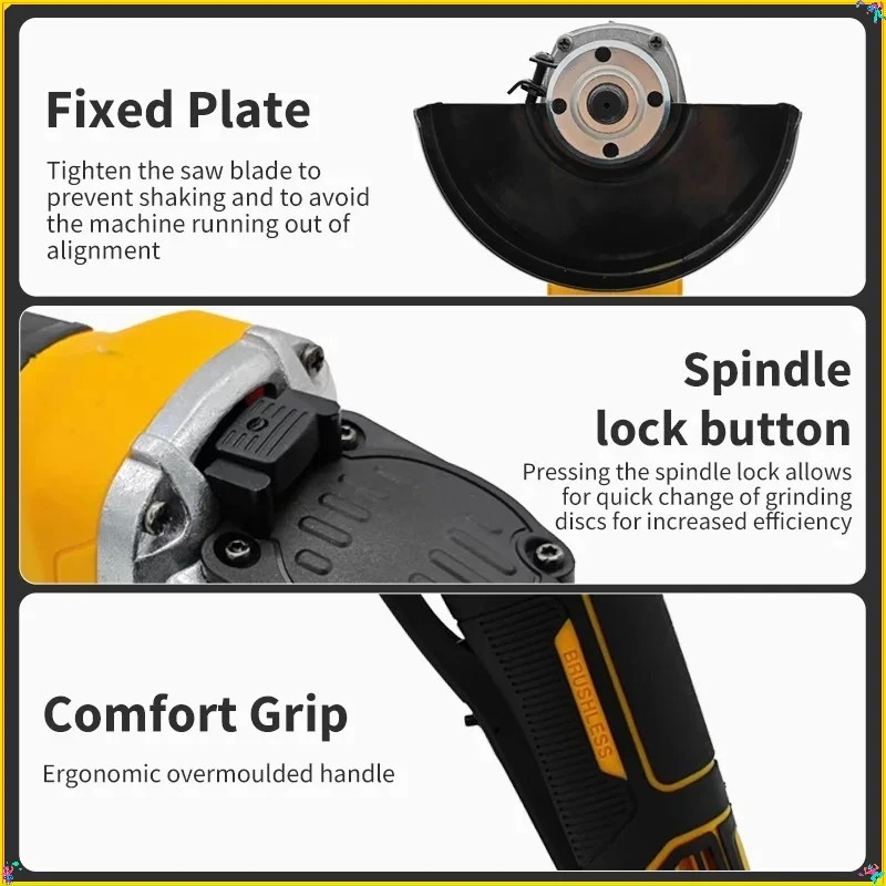 Угловая шлифовальная машина De – обзор и цена Brushless Angle Grinder Battery Powered