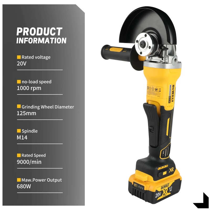 Угловая шлифовальная машина De – обзор и цена Brushless Angle Grinder Battery Powered